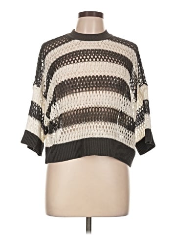 Madewell Pointelle-Stitch Sweater Tee in Stripe (view 1)