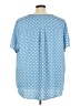 Torrid 100% Polyester Polka Dots Blue Short Sleeve Blouse Size 5X Plus (5) - photo 2