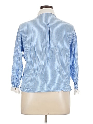 Zara 3/4 Sleeve Button-Down Shirt (view 2)