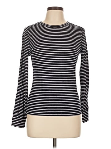 Madewell Ribbed Crewneck Long-Sleeve Tee in Stripe (view 1)