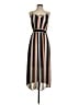 Maurices 100% Polyester Stripes Brown Casual Dress Size S - photo 1