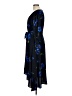 DKNY 100% Polyester Floral Blue Black Cocktail Dress Size 12 - photo 5