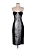 Michael Kors Metallic Silver Black Cocktail Dress Size 2 - photo 1