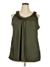 Talbots 100% Polyester Green Sleeveless Blouse Size 20w - photo 1