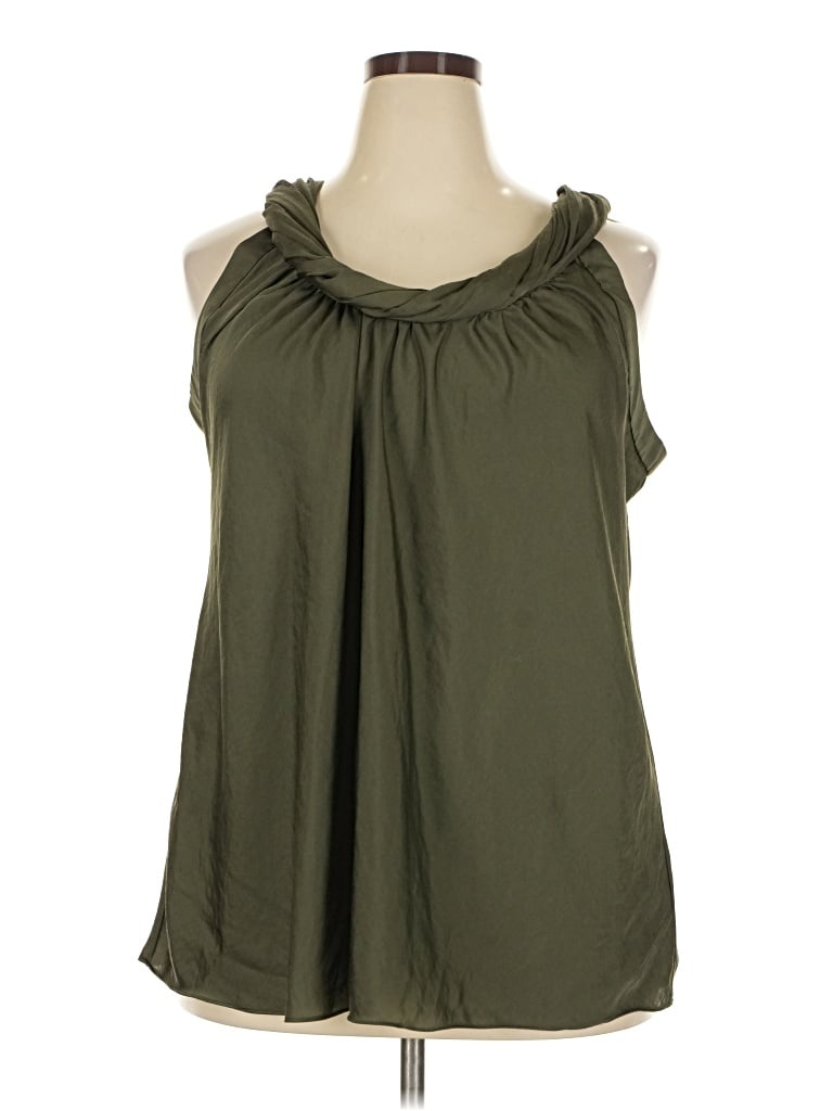 Pre-owned Talbots Sleeveless Blouse In Green
