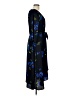 DKNY 100% Polyester Floral Blue Black Cocktail Dress Size 12 - photo 4