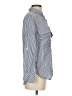 Zara Stripes Blue Long Sleeve Button-Down Shirt Size S - photo 4