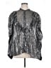 ASOS Metallic Silver 3/4 Sleeve Blouse Size 16 - photo 1