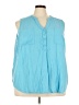 Torrid Blue Sleeveless Blouse Size 5X Plus (5) - photo 1