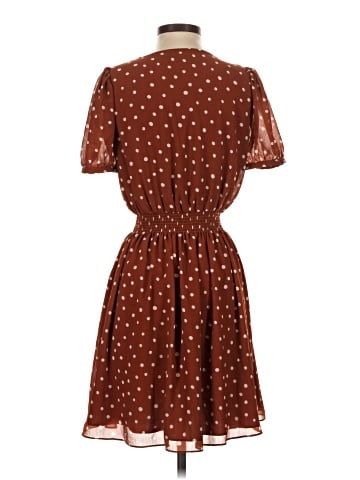 Madewell Smocked-Waist Mini Dress in Inkspot Dots (view 2)