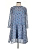 Holding Horses 100% Polyester Paisley Blue Casual Dress Size 0 Petite - photo 1