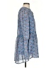 Holding Horses 100% Polyester Paisley Blue Casual Dress Size 0 Petite - photo 4