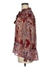 Unbranded 100% Polyester Paisley Burgundy Long Sleeve Blouse Size M (estimated) - photo 5