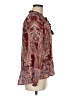 Unbranded 100% Polyester Paisley Burgundy Long Sleeve Blouse Size M (estimated) - photo 4