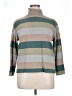 St. John's Bay 100% Cotton Stripes Tan Turtleneck Sweater Size XL - photo 1