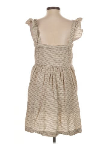 Madewell Flutter-Sleeve Square-Neck Mini Dress in Striped Jacquard (view 2)