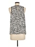 Lafayette 148 New York 100% Polyester Silver Sleeveless Blouse Size M - photo 2