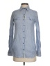 Zara TRF Blue Long Sleeve Button-Down Shirt Size S - photo 1