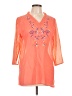 Dana Buchman Orange 3/4 Sleeve Blouse Size L - photo 1