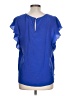 Daniel Rainn Blue Short Sleeve Blouse Size L - photo 2