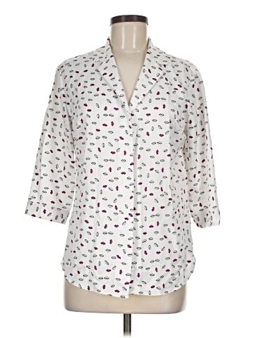 Jones New York Collection 3/4 Sleeve Button-Down Shirt (view 1)
