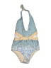 Sinesia Karol Print Blue One Piece Swimsuit Size S - photo 1