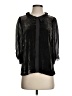 Wrap Black 3/4 Sleeve Blouse Size 4 - photo 1