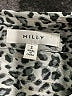 Milly Animal Print Silver Long Sleeve Blouse Size S - photo 7