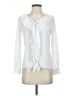 INC International Concepts 100% Polyester White Long Sleeve Blouse Size S (petite) - photo 1
