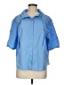 Marc O'Polo Blue 3/4 Sleeve Button-Down Shirt Size M - photo 1