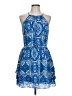 Parker 100% Polyester Paisley Blue Cocktail Dress Size L - photo 1