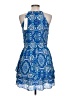 Parker 100% Polyester Paisley Blue Cocktail Dress Size L - photo 2