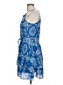 Parker 100% Polyester Paisley Blue Cocktail Dress Size L - photo 5