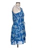Parker 100% Polyester Paisley Blue Cocktail Dress Size L - photo 4