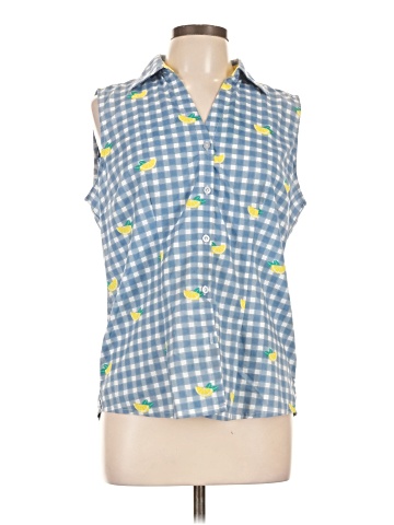 Basic Editions Sleeveless Button-Down Shirt (view 1)
