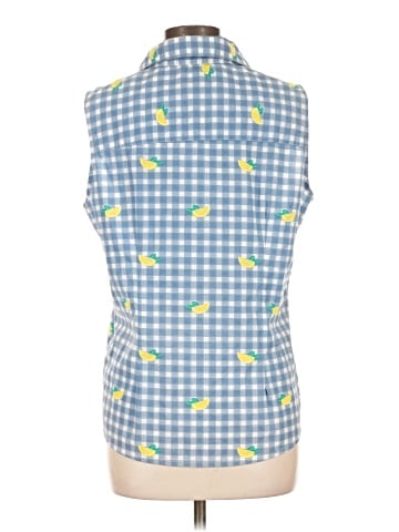 Basic Editions Sleeveless Button-Down Shirt (view 2)
