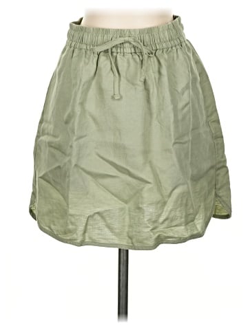 Madewell Linen-Blend Curved-Hem Mini Skirt (view 1)