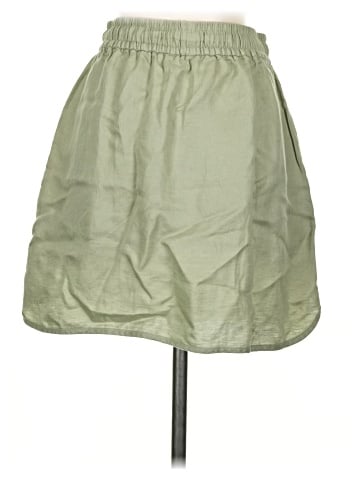 Madewell Linen-Blend Curved-Hem Mini Skirt (view 2)