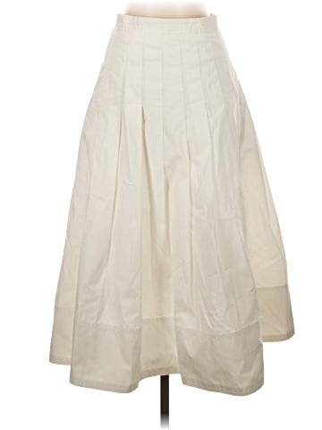 Madewell Pleated Midi Skirt in Cotton Poplin (view 1)
