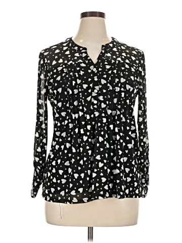 NY Collection Long Sleeve Blouse (view 1)