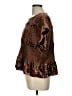 Umgee Brown Short Sleeve Blouse Size L - photo 5