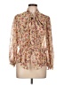 Zara Floral Ivory Long Sleeve Blouse Size L - photo 1