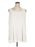 Catherines 100% Polyester Ivory Sleeveless T-Shirt Size 1X - photo 1