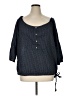 Gap 100% Cotton Blue 3/4 Sleeve Blouse Size XL - photo 1
