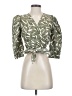 Whit 100% Cotton Green 3/4 Sleeve Blouse Size P (petite) - photo 1