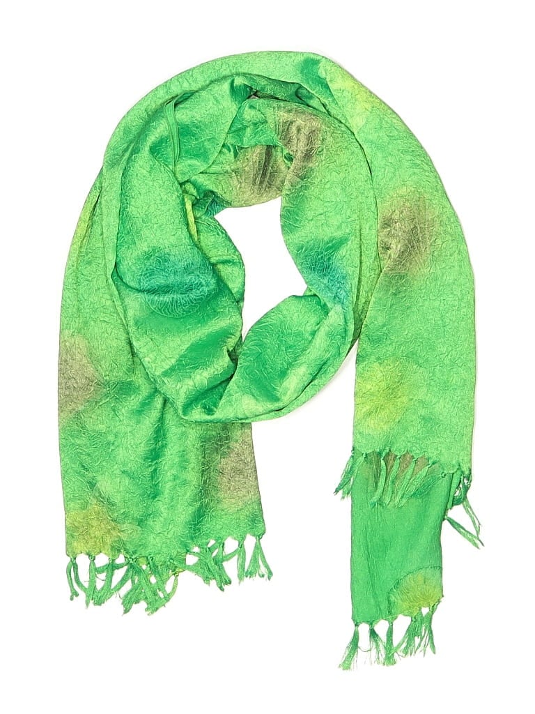 Pre-owned Assorted Brands Scarf In Green