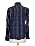 Ann Taylor 100% Rayon Polka Dots Blue Long Sleeve Blouse Size XS - photo 2