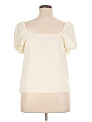 Madewell Jacquard Square-Neck Puff-Sleeve Top (view 2)