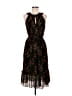 Point Sur 100% Polyester Floral Black Cocktail Dress Size 6 - photo 1