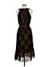 Point Sur 100% Polyester Floral Black Cocktail Dress Size 6 - photo 2